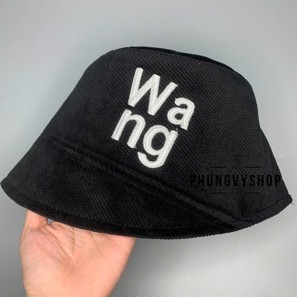 (SALE) Mũ CỤP Nhung mềm bucket tai bèo vành unisex phong cách hàn quốc Phungvyshop- Nón Sụp VÁ VÀNH Thêu WANG