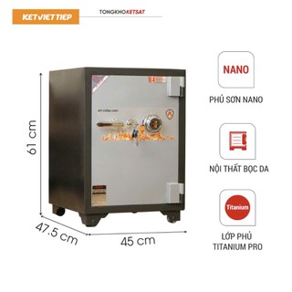 Két Sắt Việt Tiệp Khóa Cơ Đổi Mã Chống Cháy 🎁CHÍNH HÃNG🎁 KVT405-KC Bảo Mật Cao Cấp (Freeship Toàn Quốc)