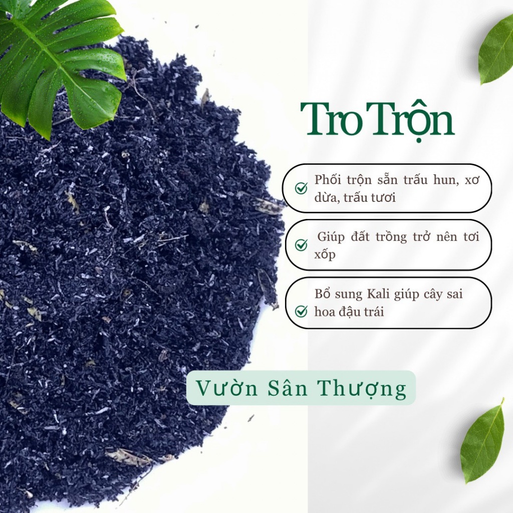 Tro Trộn 5dm3 Tương Dương 1kg,Giá Thể Trộn Đất Ươm Trồng Cây