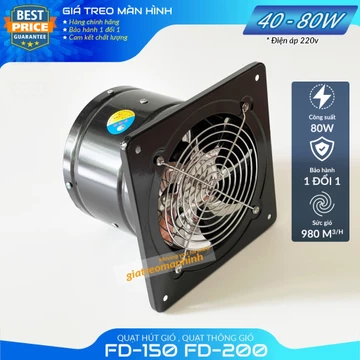Quạt Hút Gió FD-100, FD-150 , FD-200 Thông Gió Hút, Mùi Nhà Bếp Nhà Vệ Sinh , Phòng Ngủ