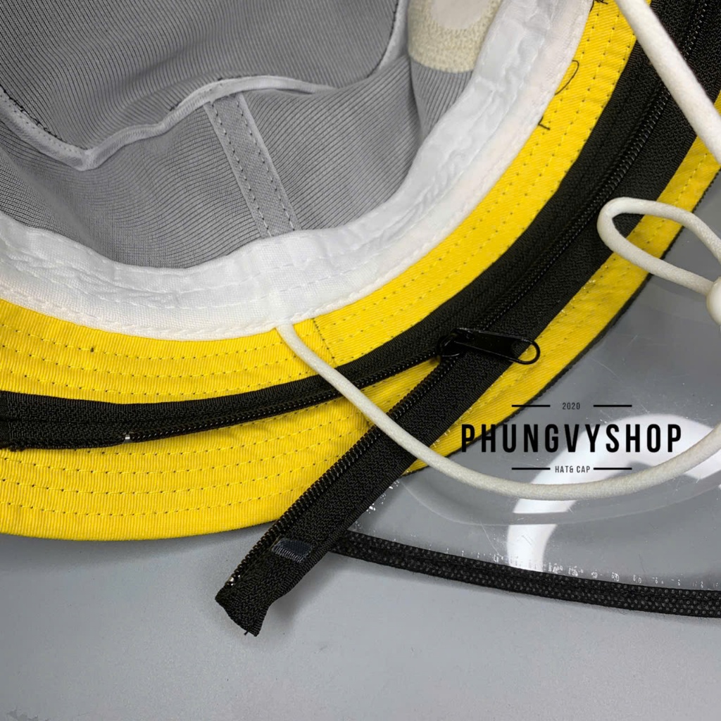 Bé 4-12 Tuổi/ Vòng đầu 55cm_Mũ chống giọt bắn, chắn bụi gió mưa bucket tai bèo vành- Bo KIẾNG NO XÙ -Nón trẻ em