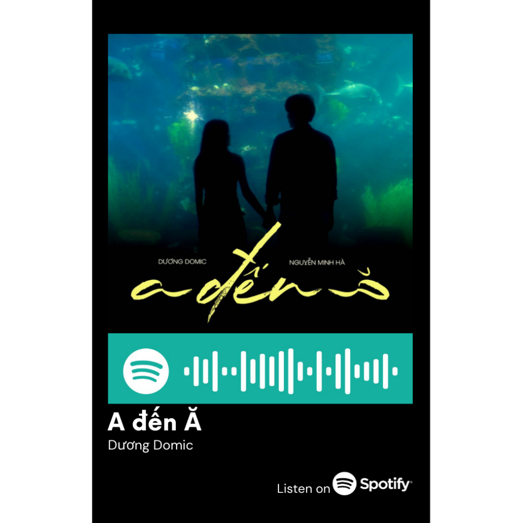[Vui lòng đặt từ 2c]Thẻ Spotify ca sĩ Dương Domic (có thể quét được mã)