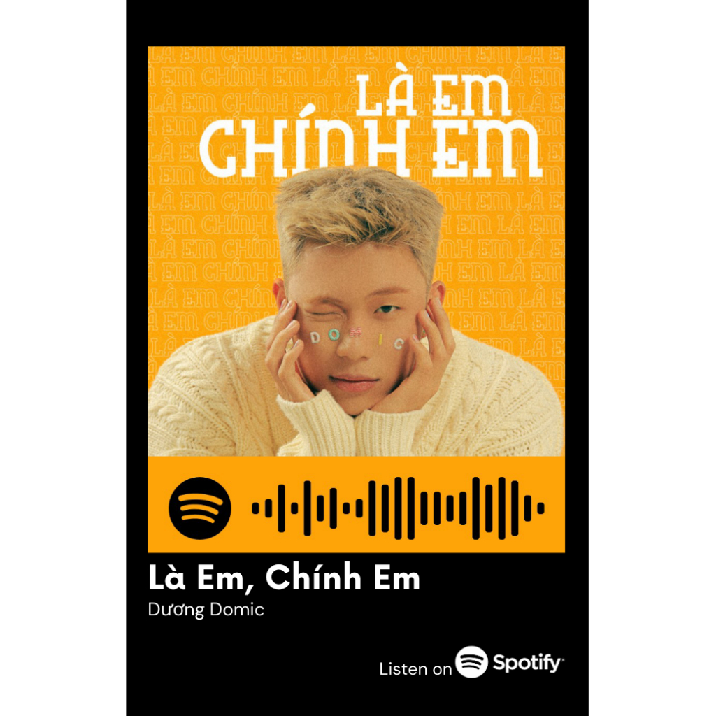 [Vui lòng đặt từ 2c]Thẻ Spotify ca sĩ Dương Domic (có thể quét được mã)