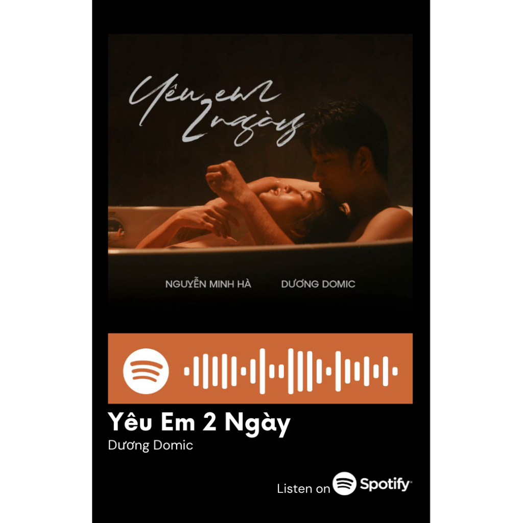 [Vui lòng đặt từ 2c]Thẻ Spotify ca sĩ Dương Domic (có thể quét được mã)