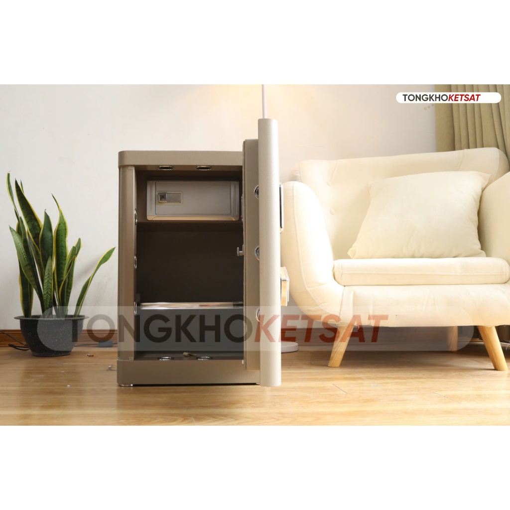 Két Sắt thông minh Aifeibao HK-M/D-50-AL Vân Tay Điện Tử kết nối điện thoại Cao 50cm*Rộng 40cm*Sâu 36cm