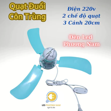 Quạt Treo Trần MINI 3 cánh 20cm, Quạt Trần, Quạt Đuổi Ruồi Muỗi, Quạt Mùng