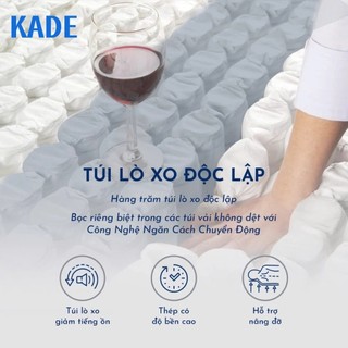 Nệm lò xo 26cm KADE Home Goods Mattress độc lập  Dành riêng cho khách sạn 5 sao Mát mẻ và thoáng khí
