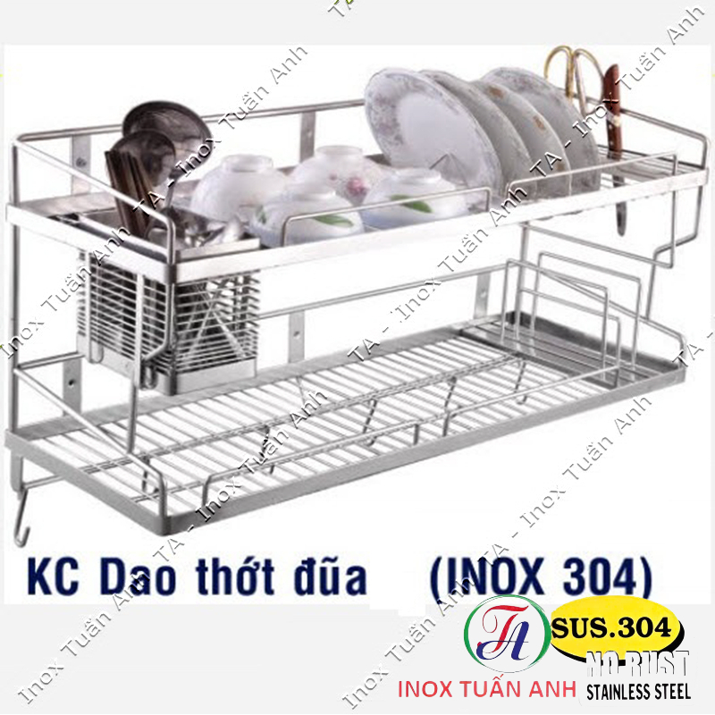 Kệ chén inox 304 đa năng treo tường - Kệ úp chén bát inox 304 đa năng 2 ...