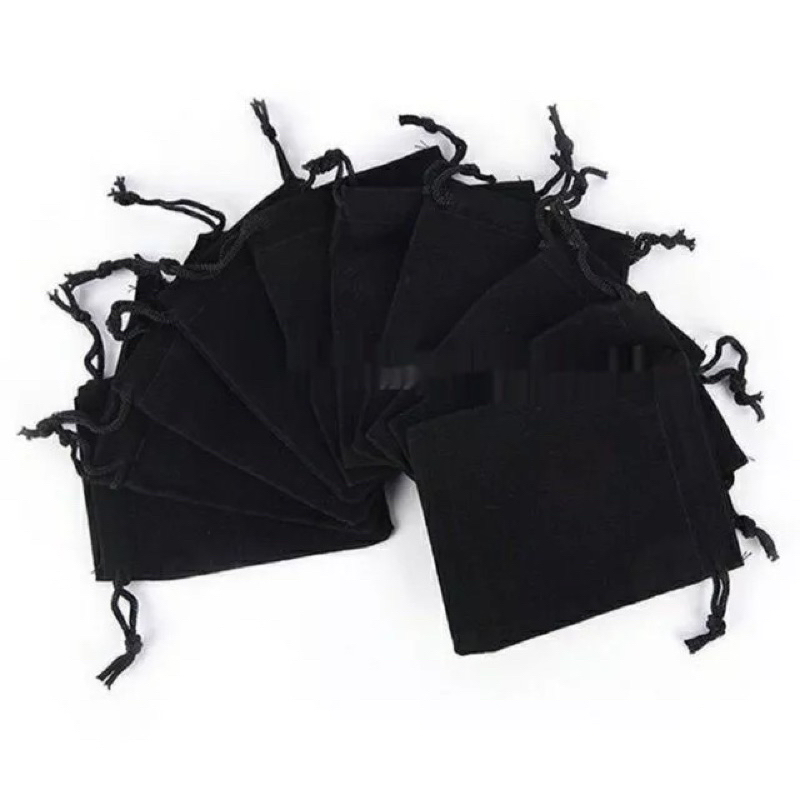 Sét 10 túi nhung đen dây rút 7x9cm | Shopee Việt Nam