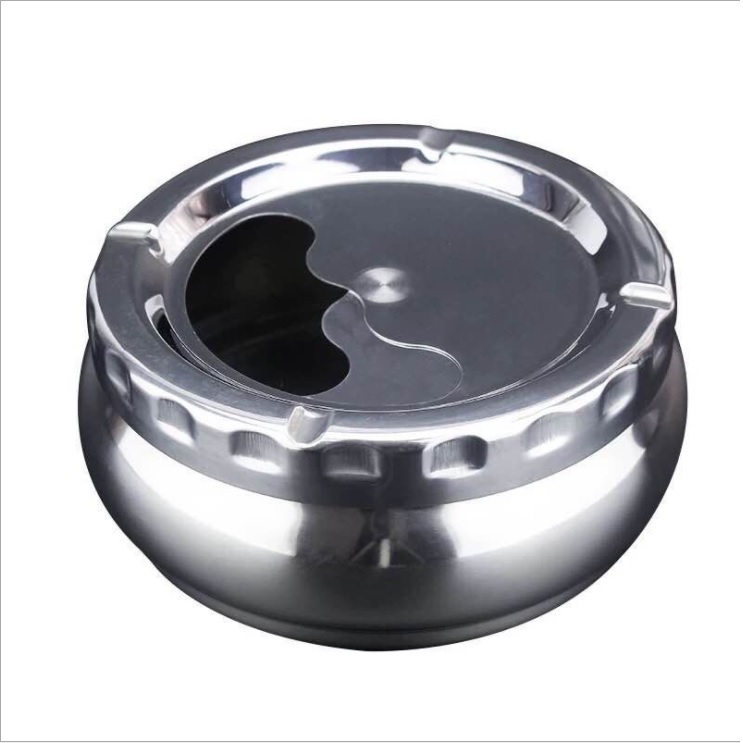 Gạt tàn inox, Gạc Tàn Thuốc nắp xoay - GTT002e