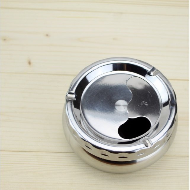 Gạt tàn inox, Gạc Tàn Thuốc nắp xoay - GTT002e