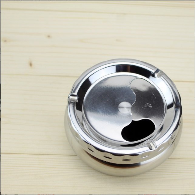 Gạt tàn inox đa dụng, Gạc Tàn Thuốc nắp xoay - GTT002f