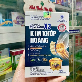 KHỚP KIM HOÀNG bổ khớp, tăng tiết dịch Khớp, phục hồi mô sụn, dùng cho người đau khớp, thoái hóa khớp, hộp 30 viên