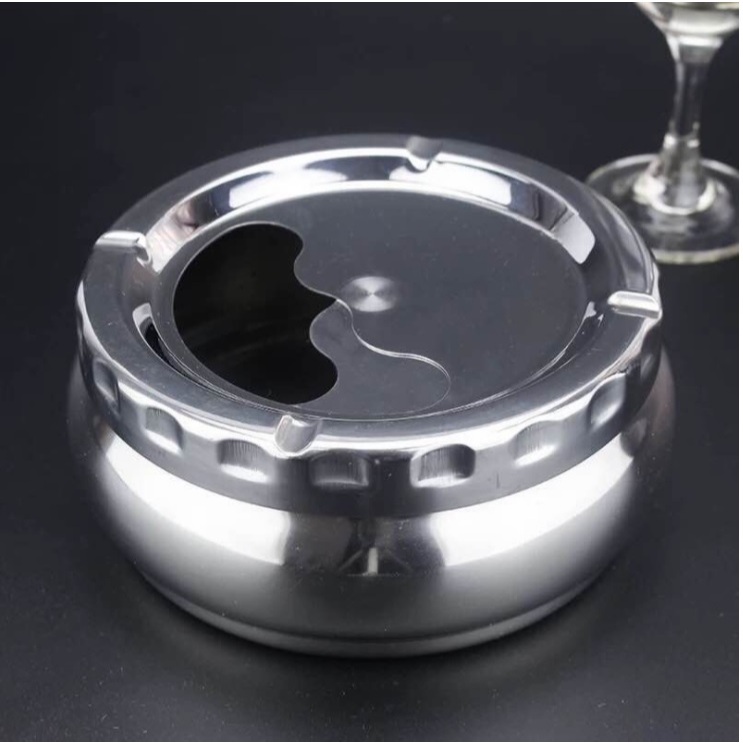 Gạt tàn inox đa dụng, Gạc Tàn Thuốc nắp xoay - GTT002f