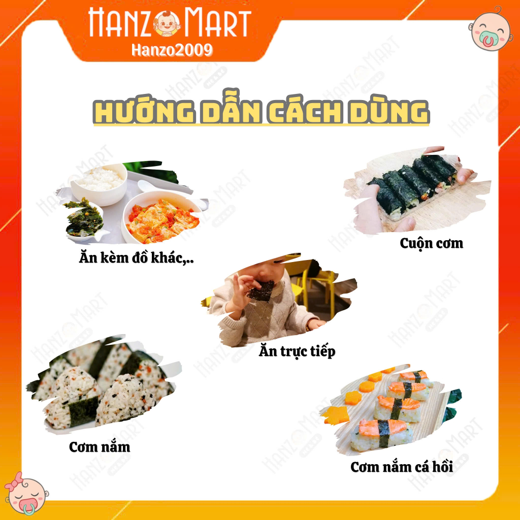 Rong biển tách muối cho bé ăn dặm hữu cơ Alvins Hàn Quốc 6m+