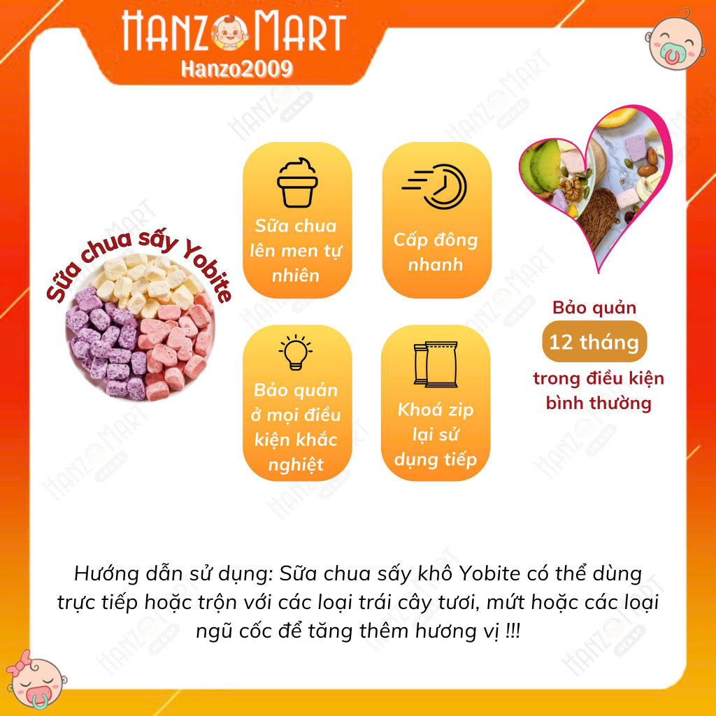 Sữa chua khô cho bé YoBite 6m+