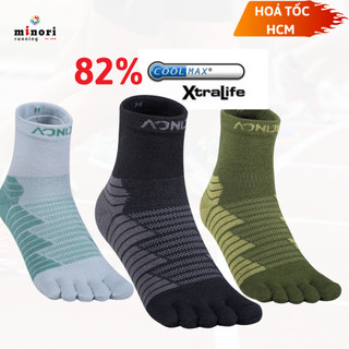 Tất Vớ Xỏ Ngón CoolMax Mềm Mại Dành Cho Chạy Bộ Chạy Trail Trekking Leo Núi Thoáng Khí Aonijie E4819
