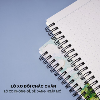 Sổ Lò Xo A5 160 Trang CLASSMATE VANGOGH,  Sổ Tay A5 Dòng Kẻ Chấm Dot Grid Định Lượng 100gsm 16-003A5