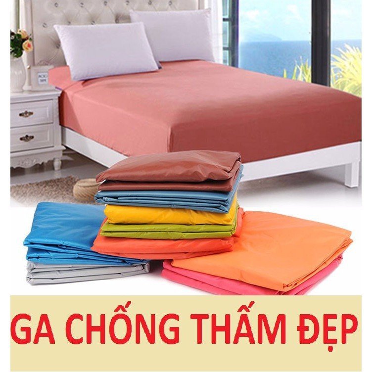 Ga chun bọc đệm chống thấm trơn màu nhiều kích cỡ ( giao ngẫu nhiên )
