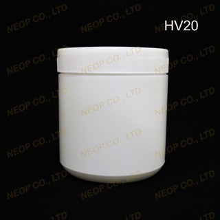 Hủ Nhựa Trắng Đục Lùn HV20 đựng từ 300-400g tùy loại bột mịn