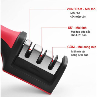 Dụng cụ mài dao kéo cầm tay 3 cấp độ.Mài dao nhà bếp