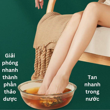 Thảo Dược Ngâm Chân Đông Y Giảm Mệt Mỏi Ngủ Ngon Thải Độc Hộp 10 Gói Ngâm Chân Nam Kinh 24 Thảo Dược