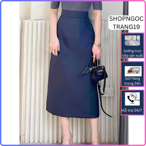 Chân váy Dáng A Suông Dài 80cm Túi Chéo 2 Bên Thời Trang Công Sở 2024 SHOPNGOCTRANG19 CVA80