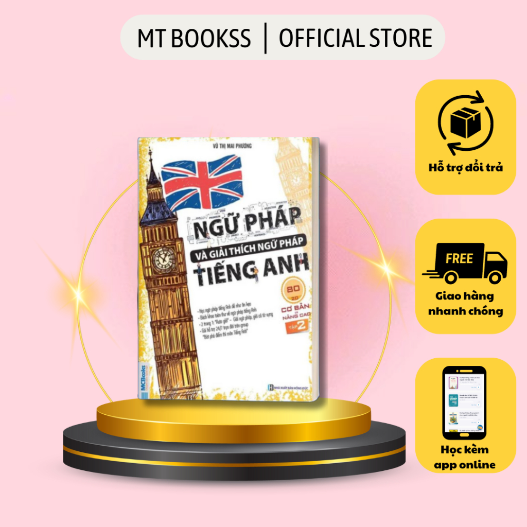 Sách - Ngữ Pháp Và Giải Thích Ngữ Pháp Tiếng Anh Cơ Bản Và Nâng Cao Tập 2 - MCBooks