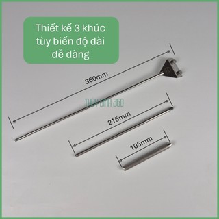 Cạo Rêu 3 Khúc Chính hãng MUFAN - Chất Liệu Inox - Cạo Rêu Làm Sạch Bể Cá Cảnh, Thủy Sinh