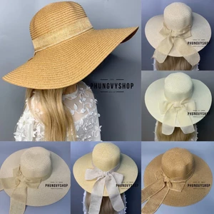 Mũ cói tai bèo Vành To Rộng che nắng thoáng mát đi biển phungvyshop - Bo CÓI VÀNH ĐẠI DÂY CỘT DÀI