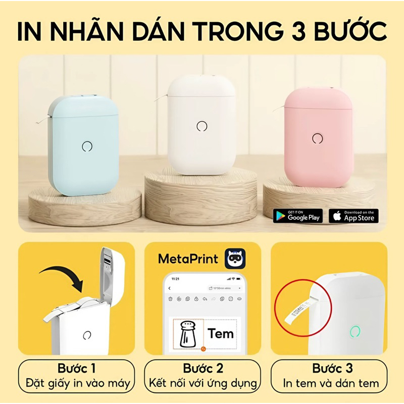 Máy In Nhiệt Mini Kết Nối Bluetooth D110
