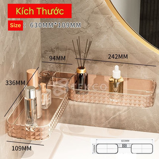 Kệ tam giác nhà tắm nhựa trong suốt dán tường.Kệ góc tường nhà tắm đa năng mẫu mới