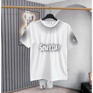 Áo Phông Nam Cổ tròn, chữ dập nổi someday, cotton mịn, co dãn, Menswear Top Áo Thun ==>>