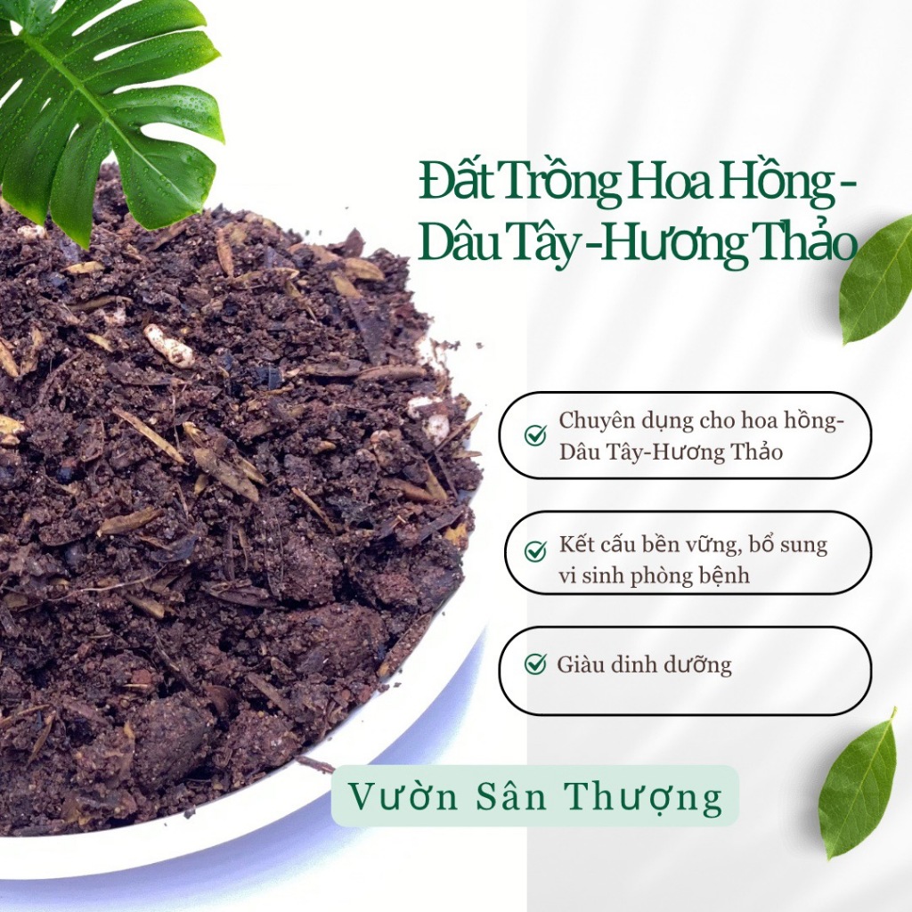 5 kg đất trộn trồng hồng các loại