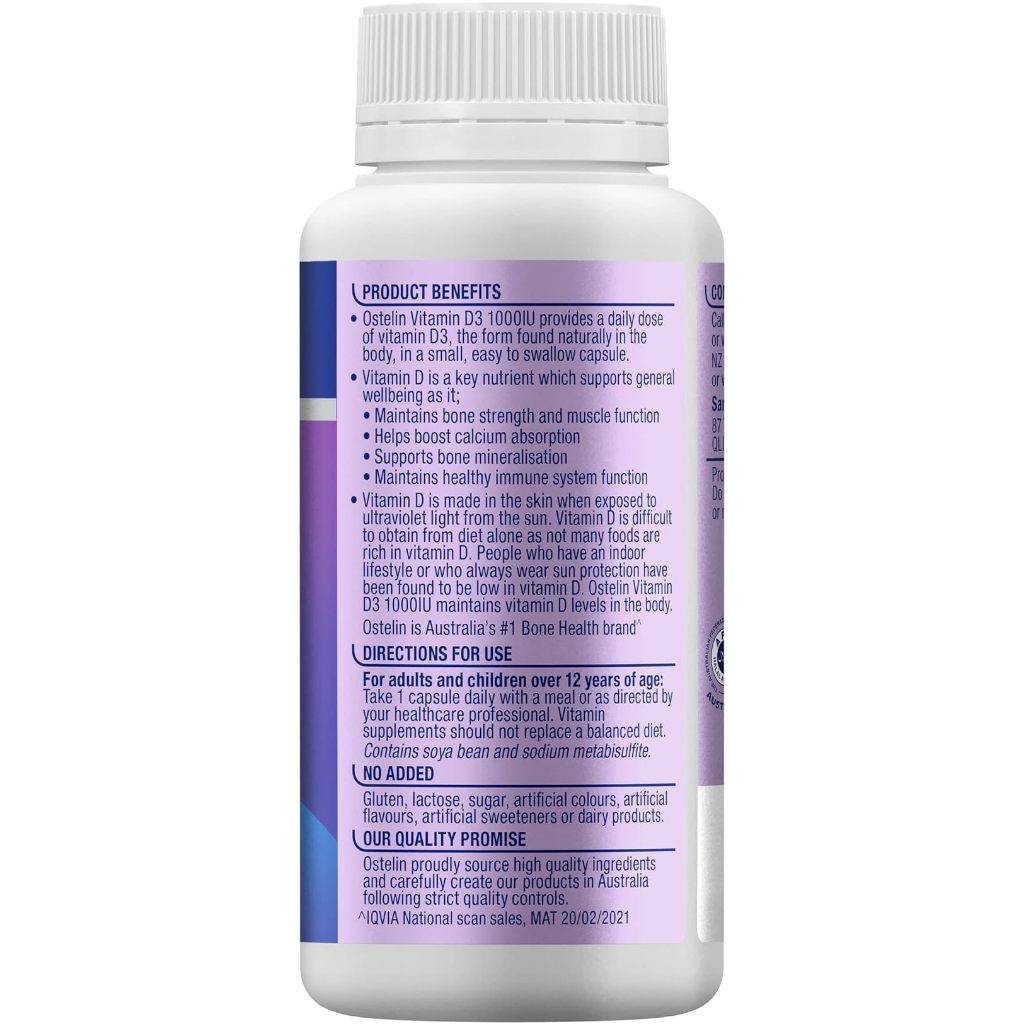 Ostelin vitamin thuần D3 1000IU; vitamin Quốc Dân cho mọi nhà: BÀ BẦU❣NGƯỜI GIÀ❣TRẺ VỊ THÀNH NIÊN | BigBuy360 - bigbuy360.vn