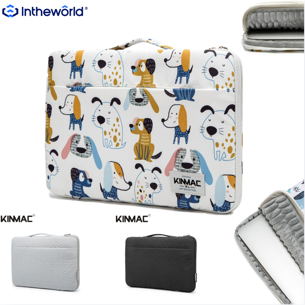 Custodia Protettiva A 360° Per Laptop Da 16 Pollici, Con Manico E Tasca. Design A Cani Fumetto, Impermeabile E Imbottita. Interno 38x27,4x2 Cm. Compatibile Con MacBook Pro, HP, Lenovo, Dell, ASUS.
