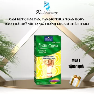 trà giảm mỡ Fitera đốt cháy mỡ bụng giảm béo thanh lọc cơ thể giảm thèm ăn giảm cân an toàn