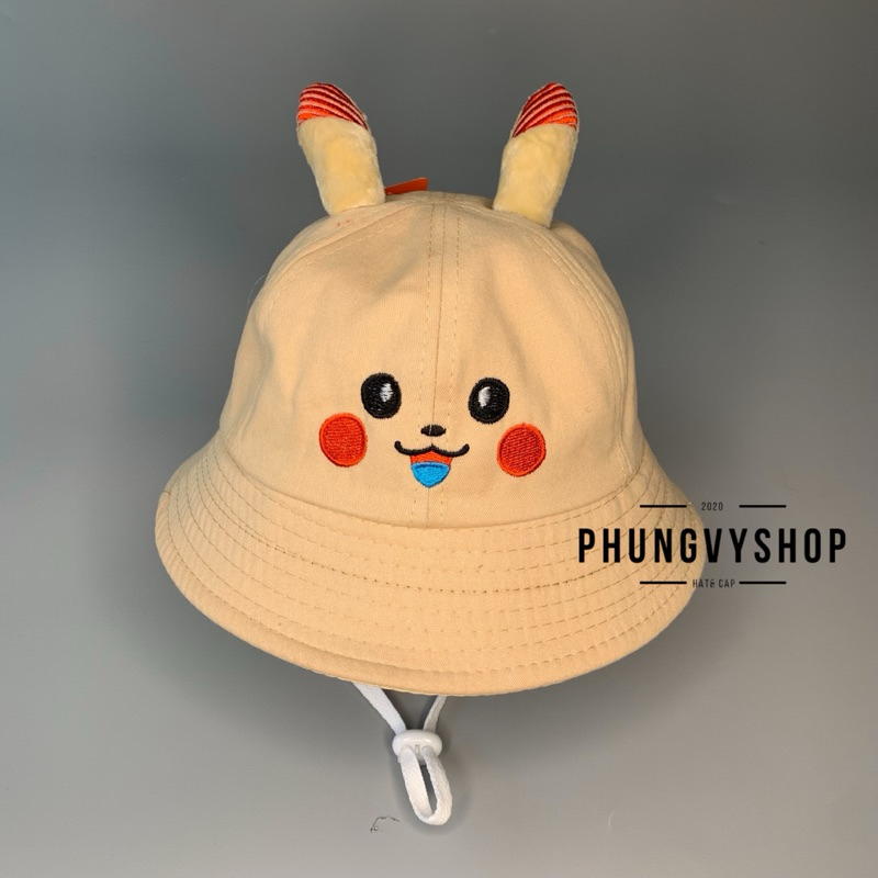 [Bé 3-6 TUỔI-vòng đầu53cm] Mũ TAI BÈO VÀNH PI NỈ- nón BUCKET bé