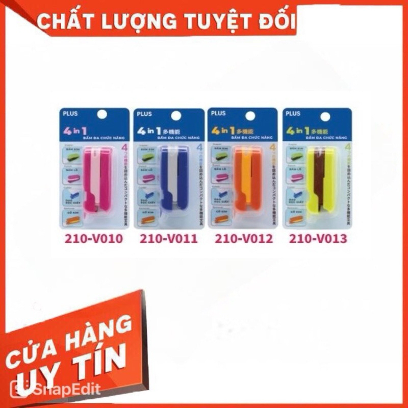 BẤM GHIM ĐA CHỨC NĂNG 4 IN 1 PLUS - VPP QUỐC HUY
