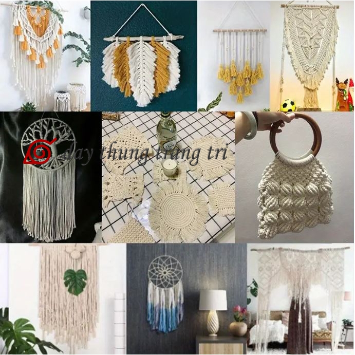 Dây macrame, 5m~30m dây thừng macrame, làm handmade, decor, 2mm, 3mm, 4mm, 5mm, 8mm,10mm,15mm☘️