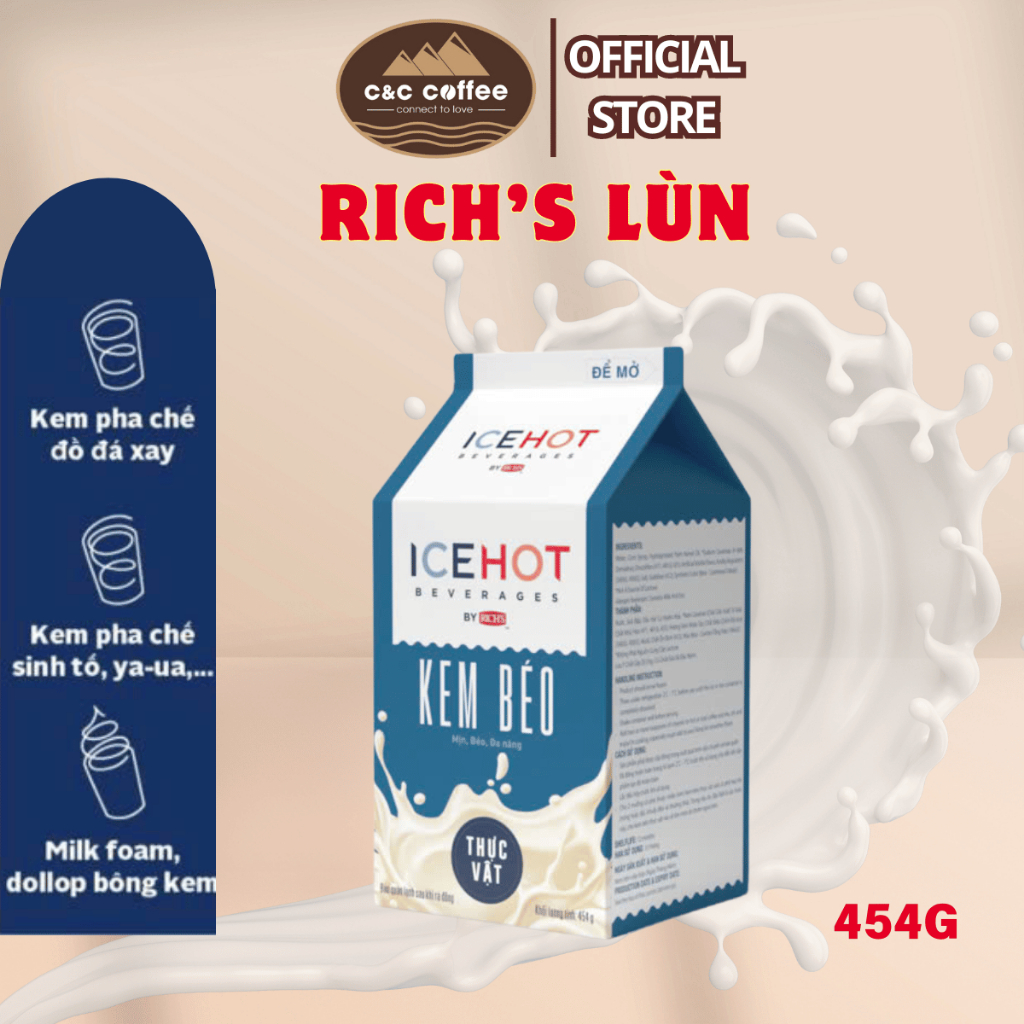 Kem Béo Thực Vật Rich Lùn C&C Kem Rich | Shopee Việt Nam