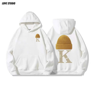 Áo hoodie. áo hoodie đôi nam nữ local brand O.K unisex nam nỉ cotton mịn Form Rộng Hàn Quốc Xám Tiêu [A131]