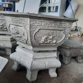 Khuôn Đúc Chân Đôn Chậu Cảnh Hình Lục Giác 45-50cm, Khuôn Có Lòng Trong – CTY Ngạc Nguyễn