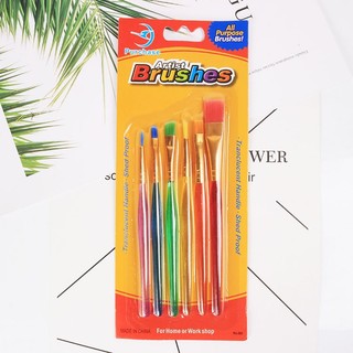 Bộ 6 cọ nhiều màu dùng để tô vẽ trong mỹ thuật/tô màu đất sét/tô tranh...
