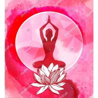 Tranh lụa 3d trang trí chủ đề Yoga dán tường, phủ kim tuyến