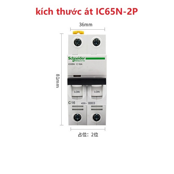SCHNEIDER A9F79210 - Interruttore magnetotermico iC60N 2P C 10A 6000A