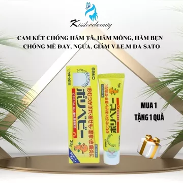 Kem hăm Sato kem chống hăm tã bẹn mông cho bé giảm vi/êm da mề đay phát ban n/ấm ngứa côn trùng cắn
