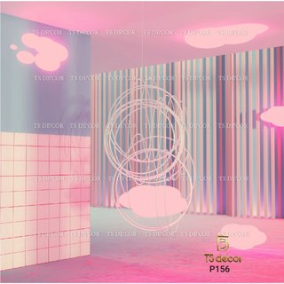 Phông Nền Chụp Ảnh Livestream 3D 5D Màu Hồng Hot Trend Kute