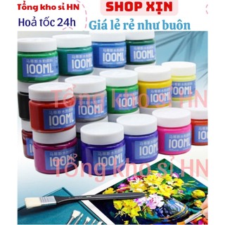 Full bộ màu vẽ Gouacher/Màu nước/màu vẽ, tô loại hũ 100ml