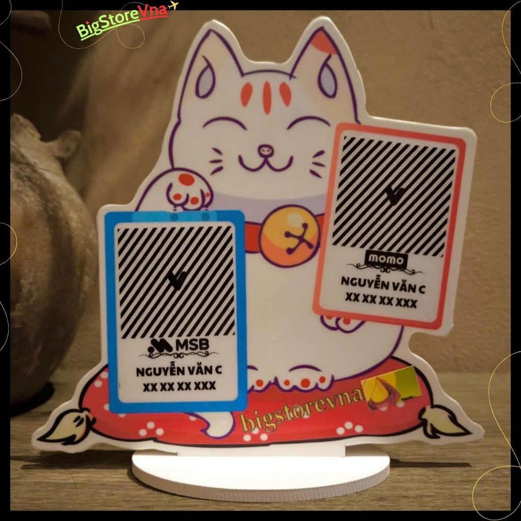 [0n Hoả Tốc] 2Mã Qr Code- MÈO THẦN TÀI -Để bàn lớn | Shopee Việt Nam